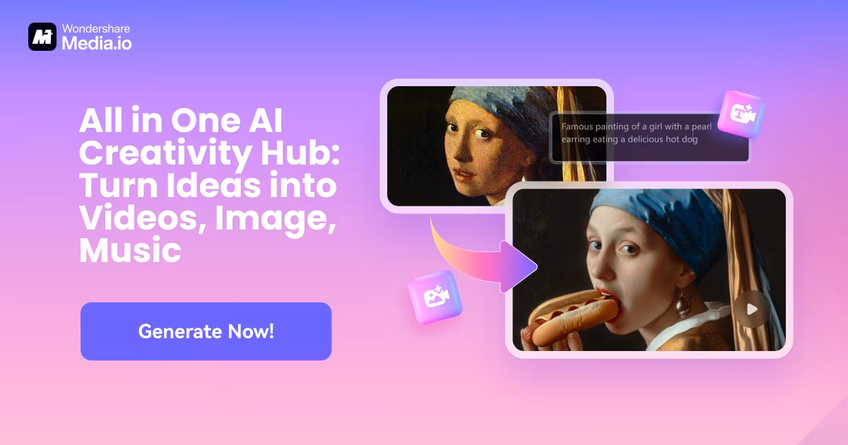 Media.io — Media.io is an all-in-one AI platform for creating and editing videos, images, and audio.