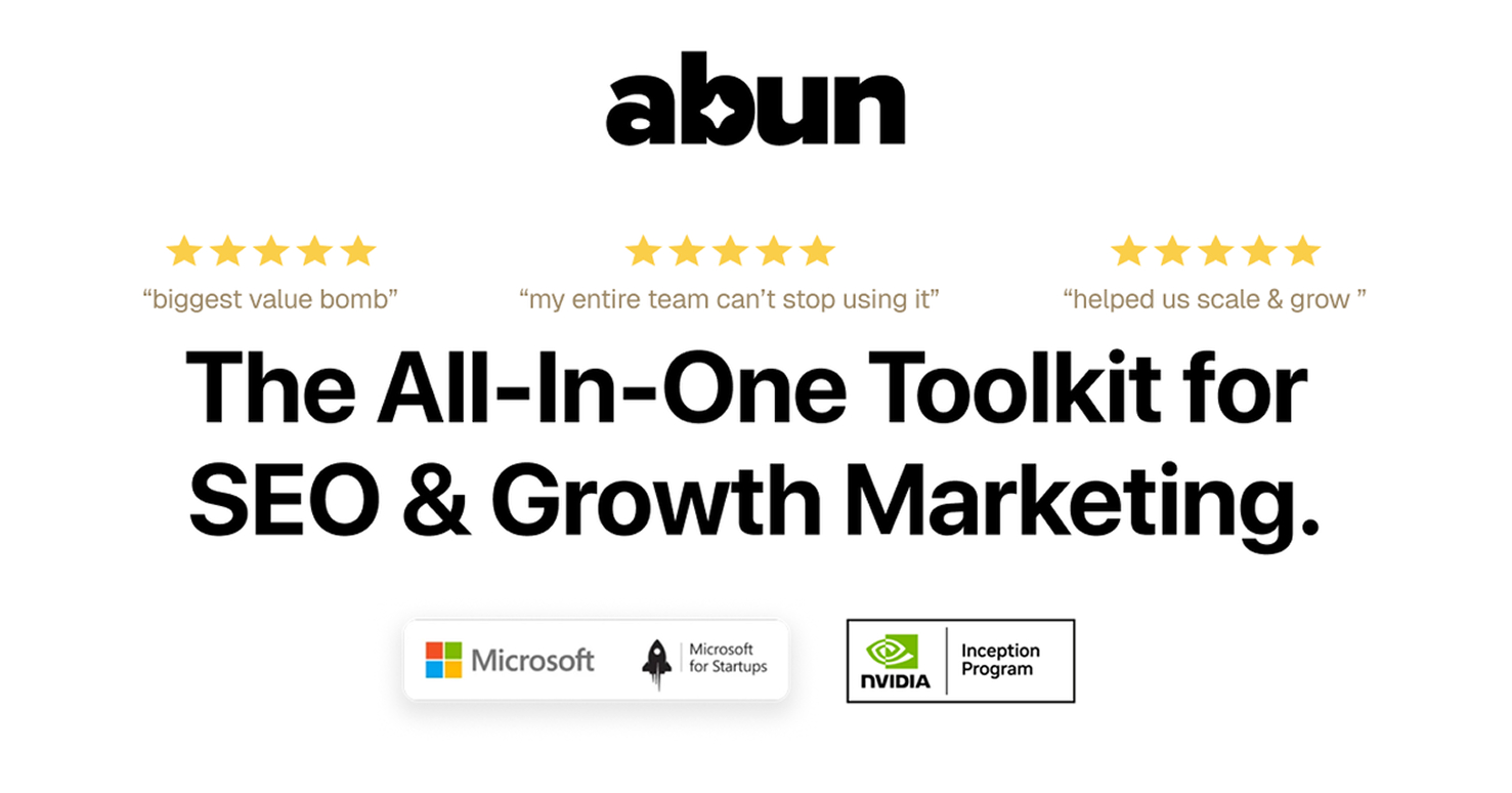 Abun — Abun – the all-in-one AI toolkit for SEO & growth marketing. Automate content, keyword research