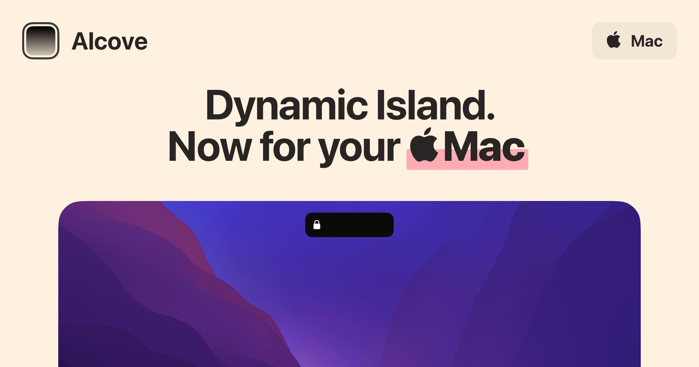 Alcove — Brings an iPhone-style interactive notch area to macOS, with notifications, Live Activities and HUDs.
