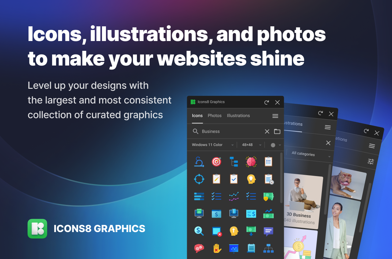 Icons8 | Icons8 — Icons8 offers a vast library of icons, illustrations, photos, music & AI tools