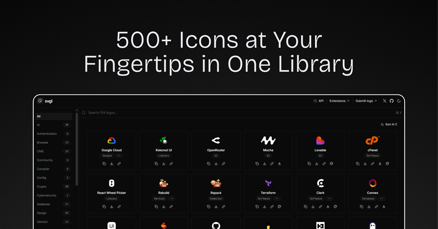 SVGL | SVGL — A beautiful free library of SVG icons