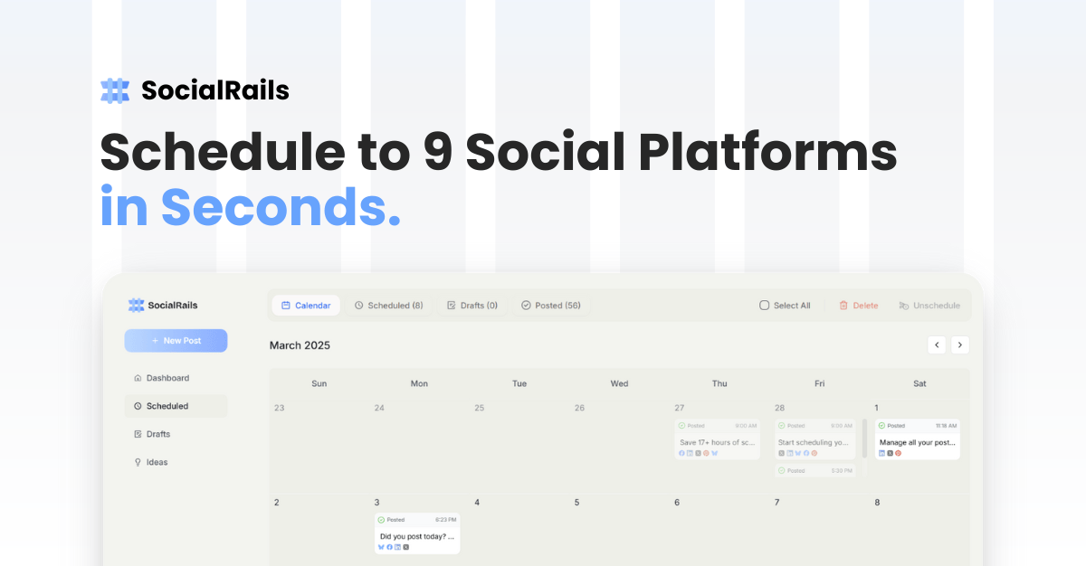 SocialRails | SocialRails — Create content, post everywhere