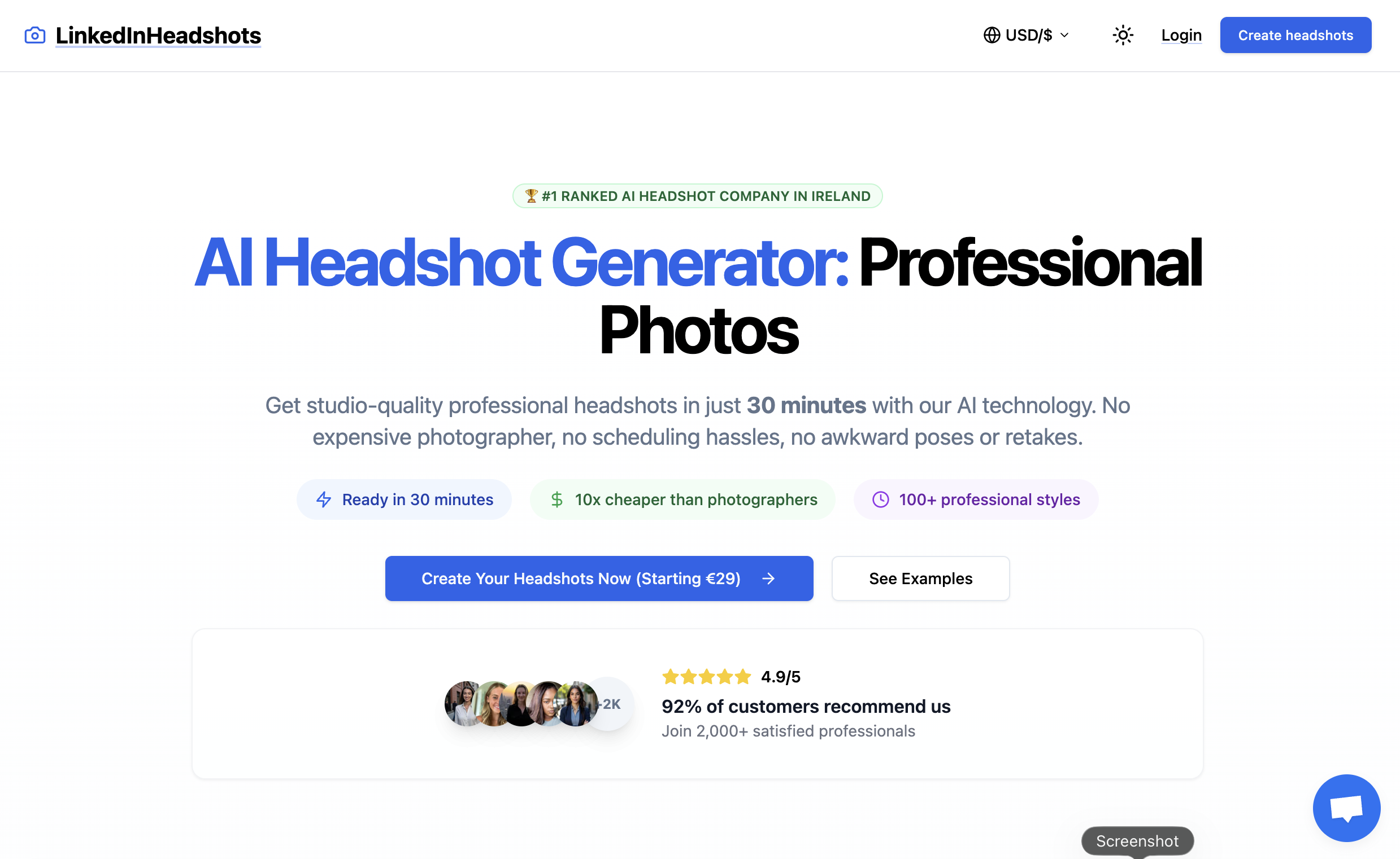 LinkedinHeadshots | LinkedinHeadshots — LinkedInHeadshots.ai is the fastest AI headshot generator for professionals.